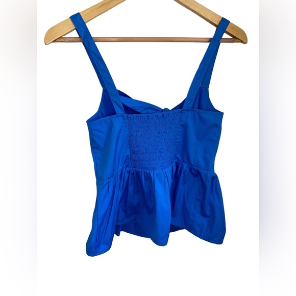 J. Crew Tie-Front Button-Up Peplum Top in Cotton Poplin NWT Size 4 - Picture 8 of 11